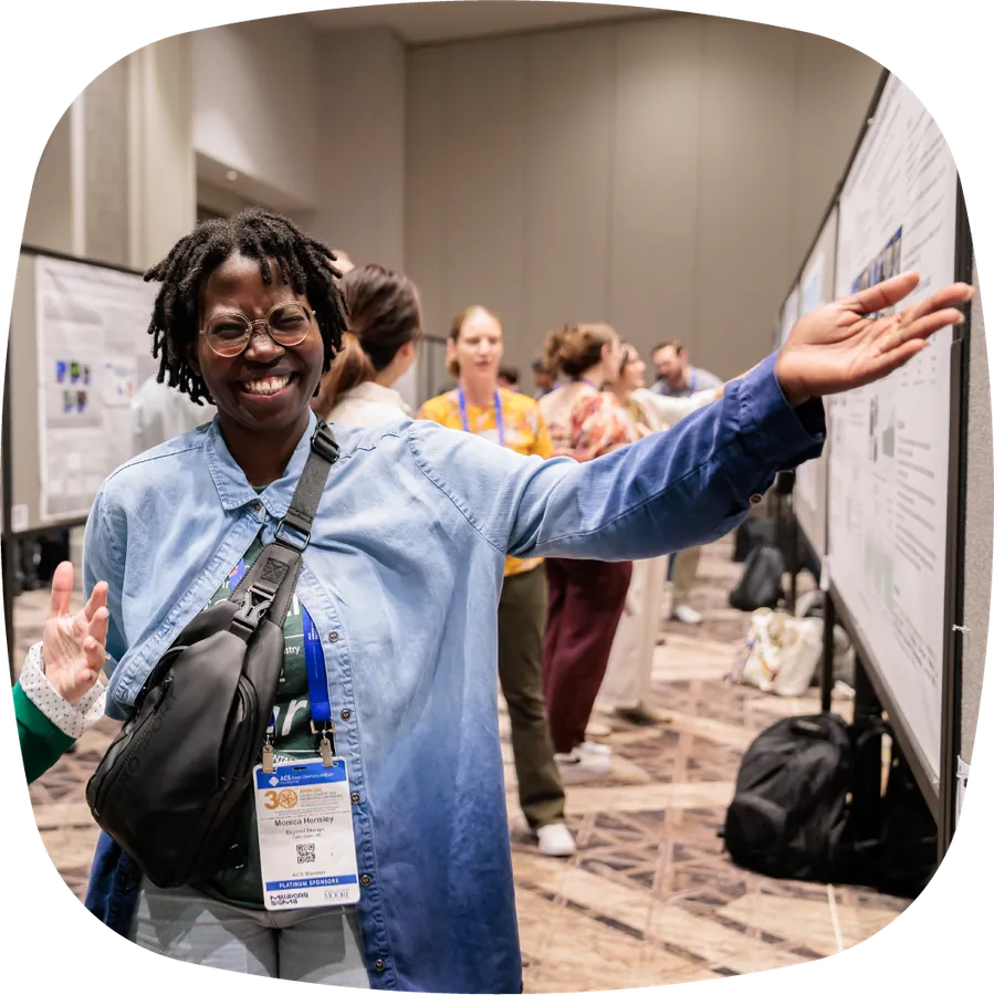Attendees at the 2026 conference startup and poster area.